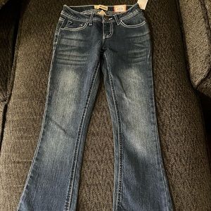 Girls kids MUDD Jeans size 8 skinny boot, with adjustable waist - NEW WITH TAGS